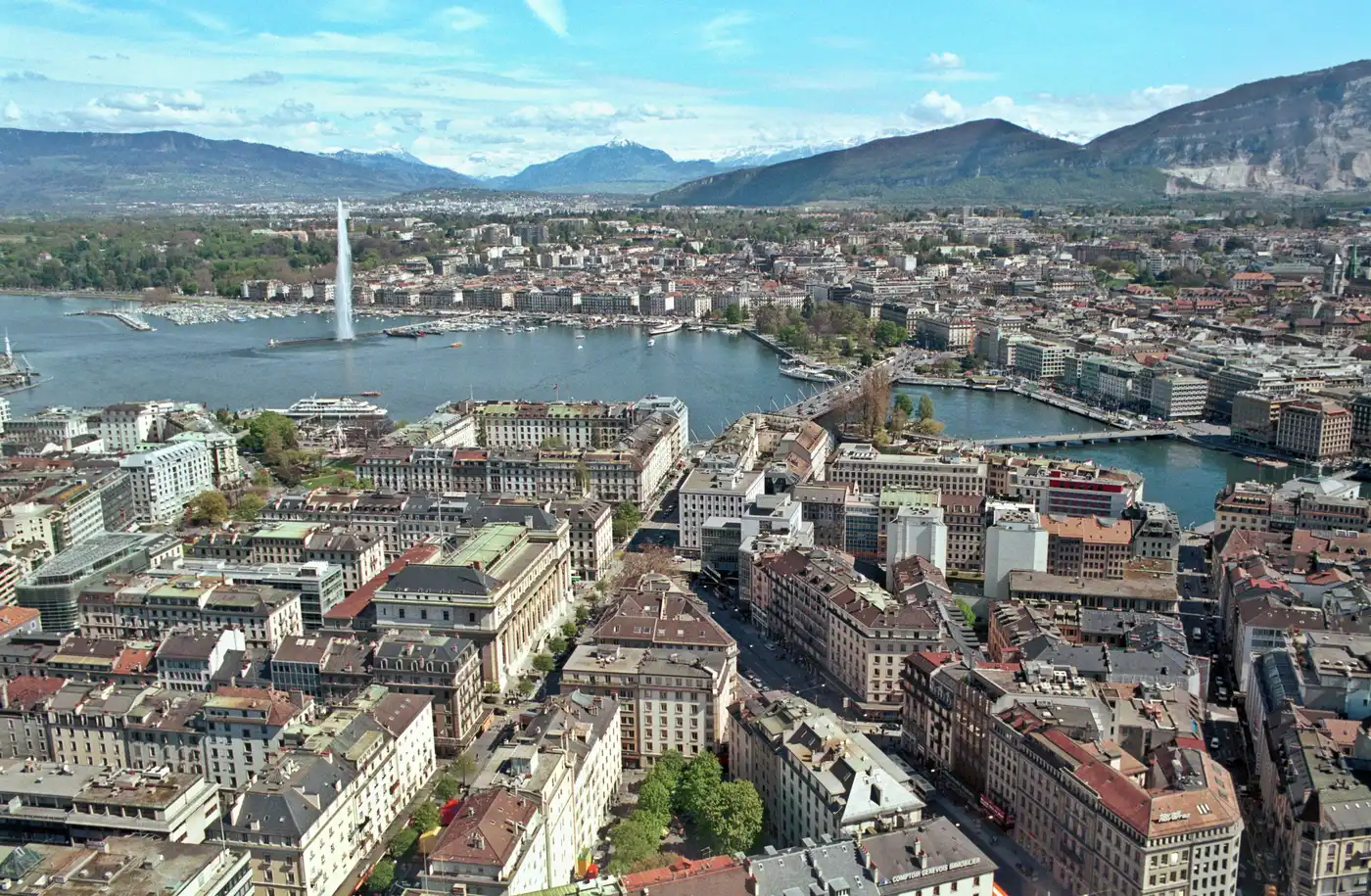 Vue de la région genevoise – Zone d'intervention plombier Châtelaine
